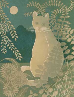 Artist: Bernard Green; Painting: The Moonlight Cat