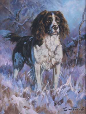 Artist: John Trickett; Painting: Spaniel