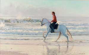 Artist: Nicholas St John Rosse; Painting: Breezy Day on the Shore