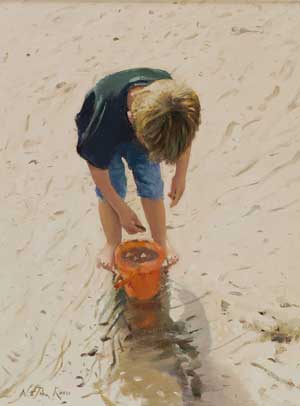 Artist: Nicholas St John Rosse; Painting: Washing Pebbles