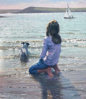 Artist: Nicholas St John Rosse; Painting: Friends on the shore