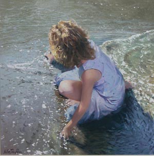 Artist: Nicholas St John Rosse; Painting: Touching water